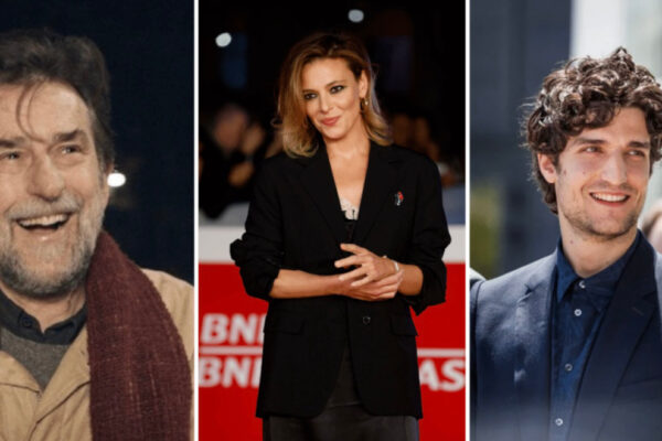 Da sinistra Nanni Moretti, jasmine Trinca e Louis Garrel