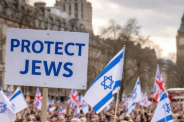 Manifestazione a Londra contro antisemitismo