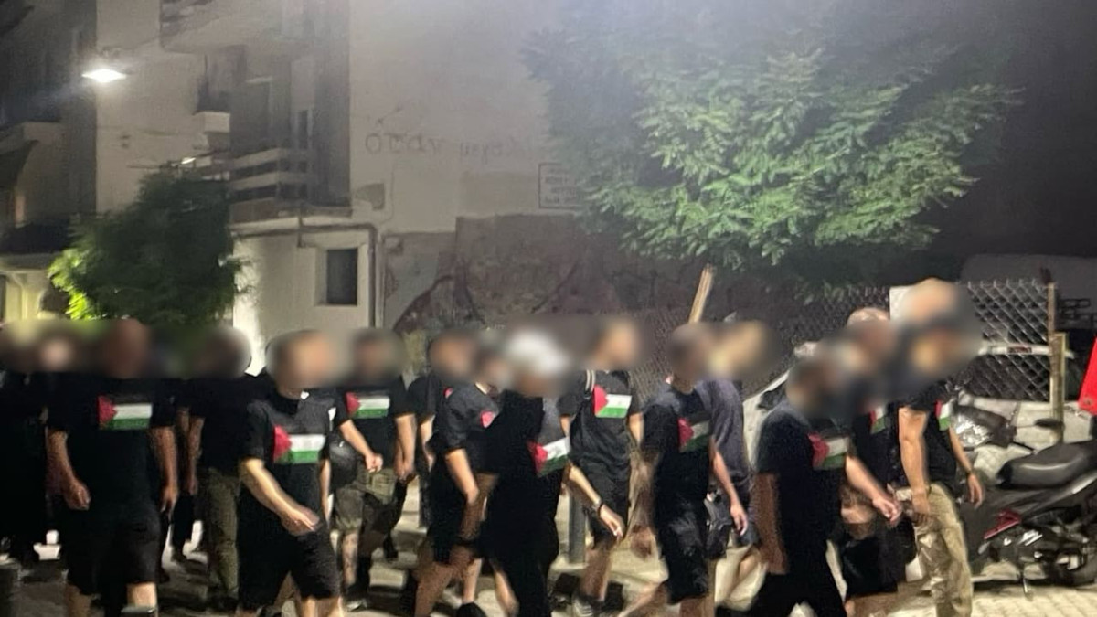 Pattuglie antisioniste a Salonicco (Foto: X, screenshot)