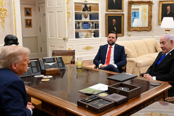 Donald Trump, J D Vance e Beniamin Netanyahu (Fonte X)