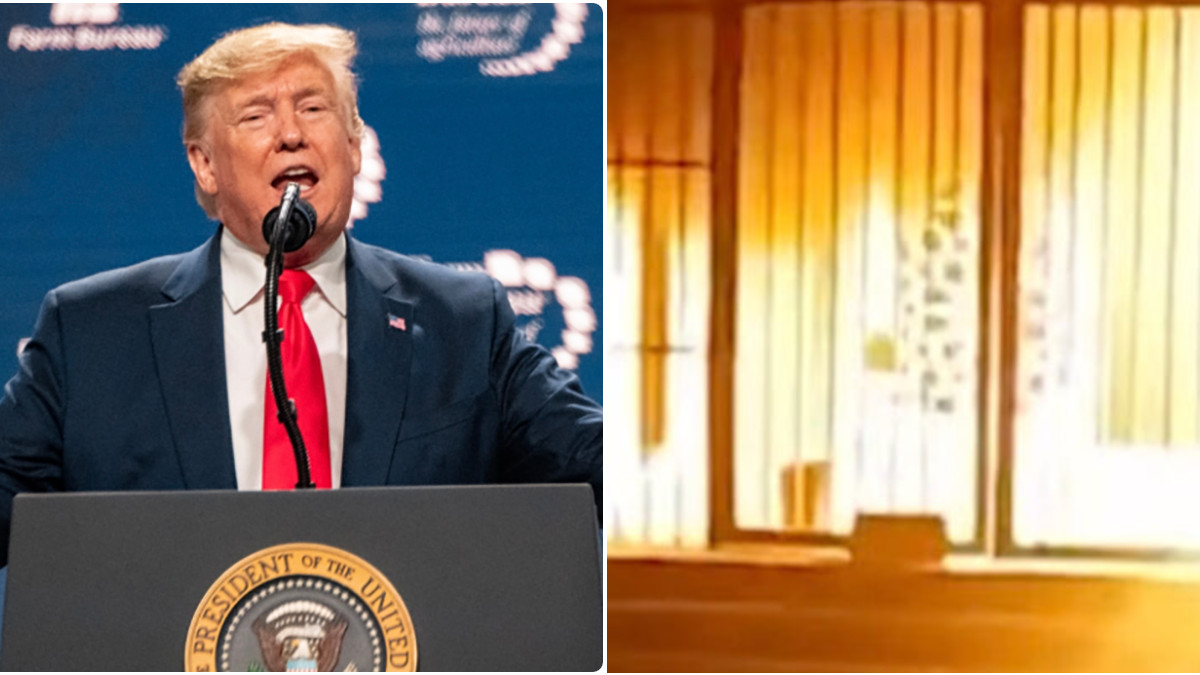 A sinistra Donald Trump, a detsra moschee bruciate in Cisgiordania da estremisti ebrei