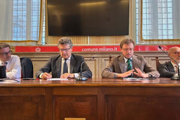Da sinistra Davide Romano, Manfredi Palemri, Alessandro Pecoraro e Alessandro Litta Modignani