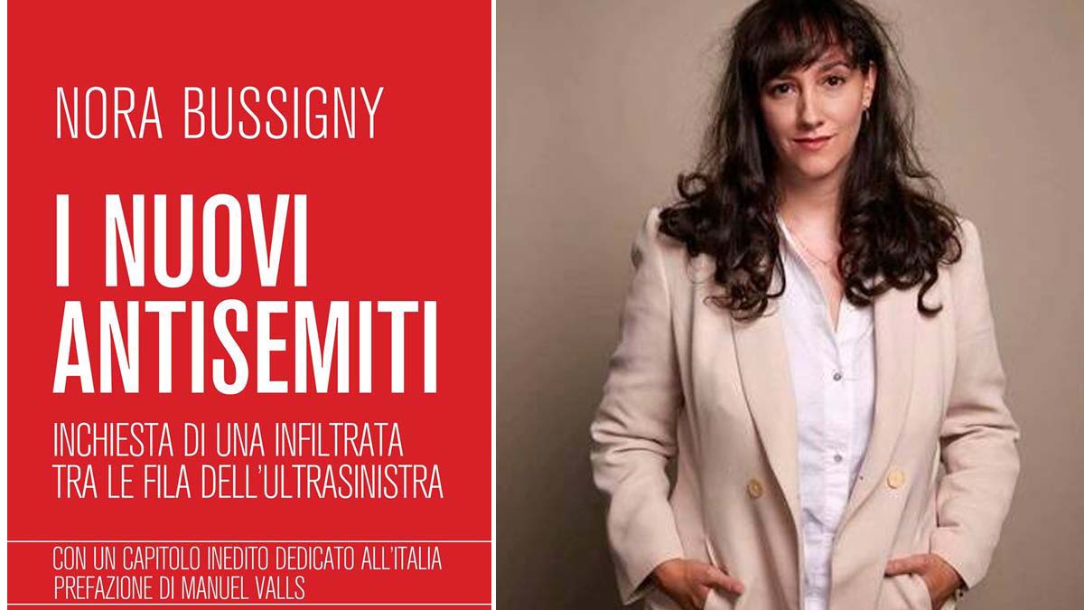 La copertina dle libro 'I nuovi antisemiti' e una foto di Nora Bussigny